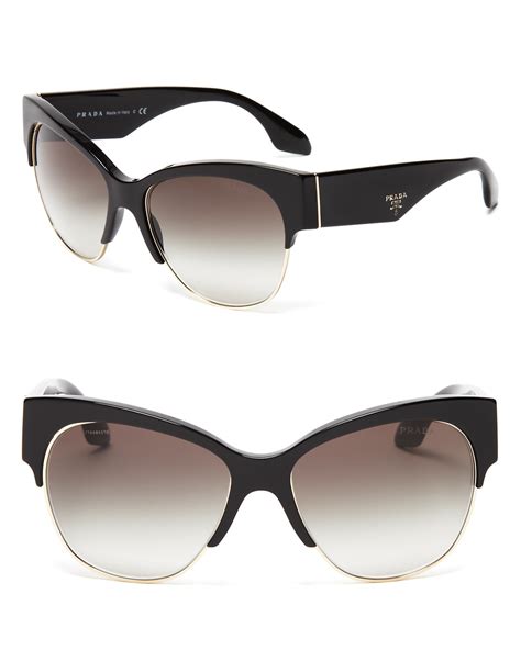 prada cat-eye logo eyeglasses|59mm cat eye sunglasses prada.